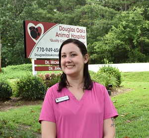 female veterinary staff member