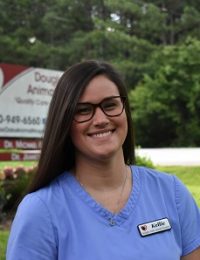 female veterinary staff member