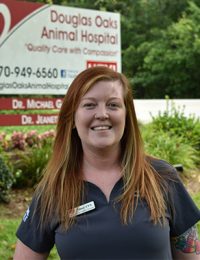 female veterinary staff member